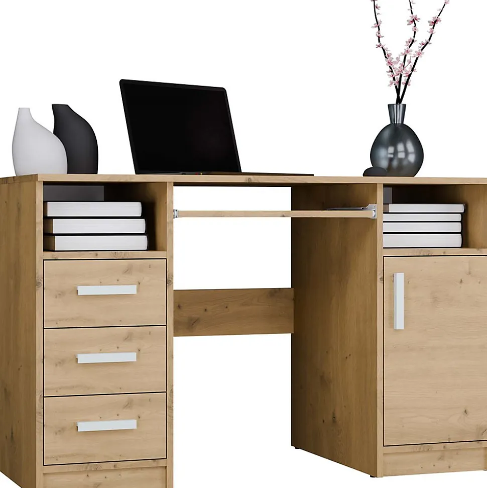 Bureau, chêne Artisan, 120 x 75 x 60 cm