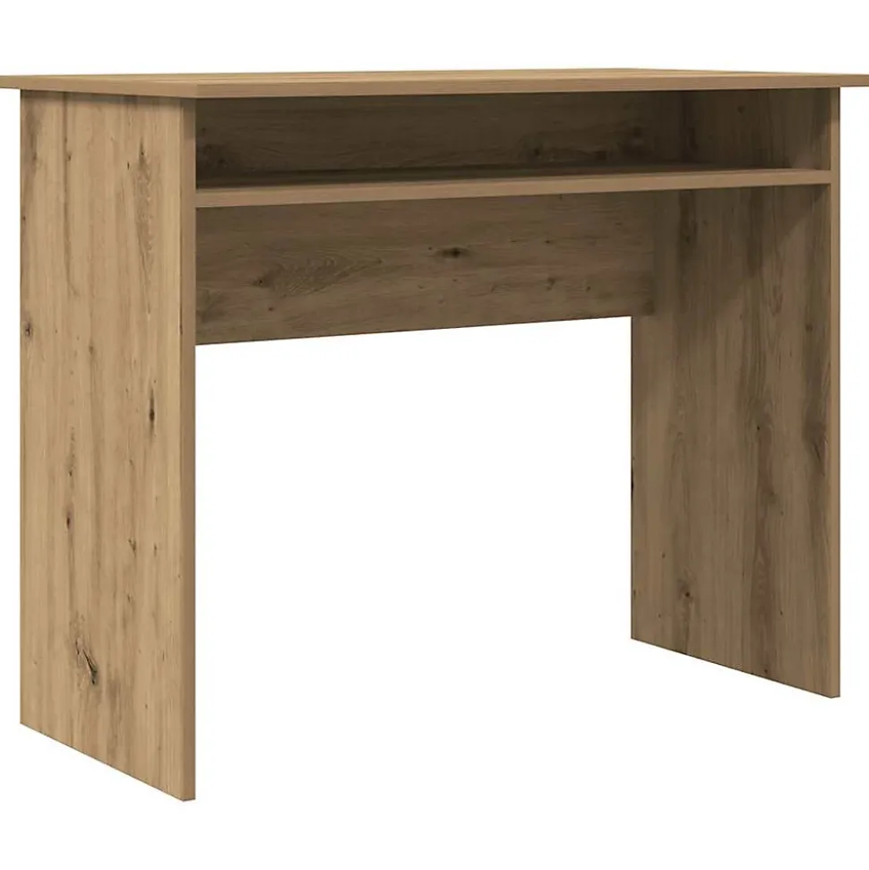 Bureau chêne artisanal 90x50x74 cm bois d'ingénierie vidaXL