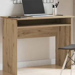Bureau chêne artisanal 90x50x74 cm bois d'ingénierie vidaXL