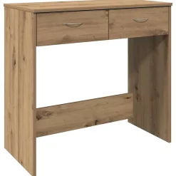 Bureau chêne artisanal 80x40x75 cm bois d'ingénierie vidaXL