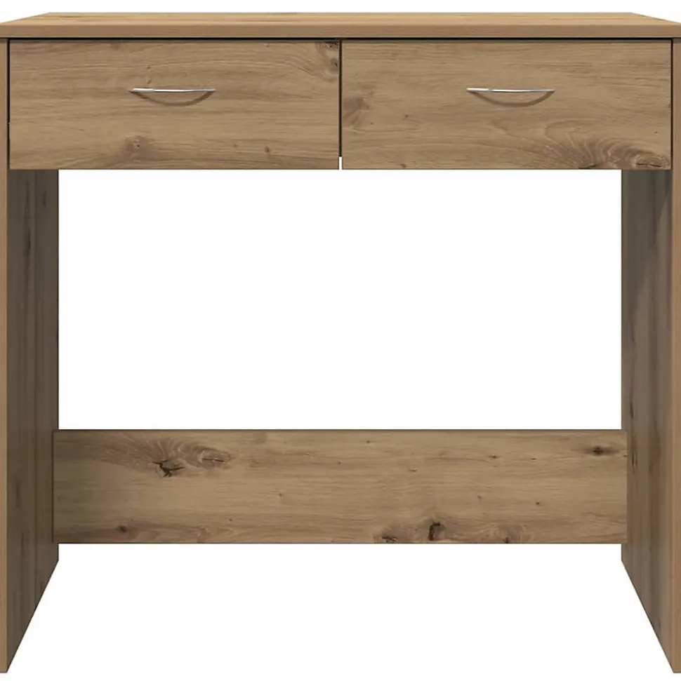 Bureau chêne artisanal 80x40x75 cm bois d'ingénierie vidaXL