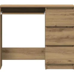 Bureau chêne artisanal 90x45x76 cm bois d'ingénierie vidaXL