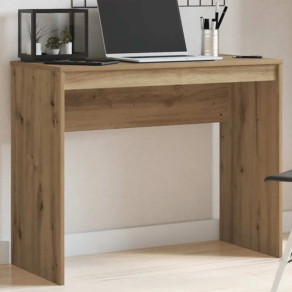 Bureau chêne artisanal 90x40x72 cm bois d'ingénierie vidaXL