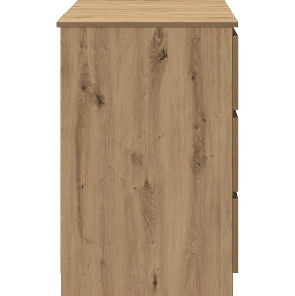 Bureau chêne artisanal 140x50x77 cm bois d'ingénierie vidaXL