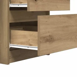 Bureau chêne artisanal 140x50x77 cm bois d'ingénierie vidaXL