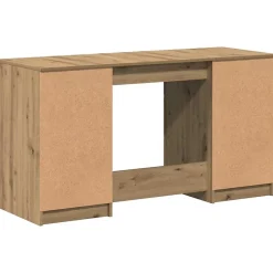 Bureau chêne artisanal 140x50x77 cm bois d'ingénierie vidaXL