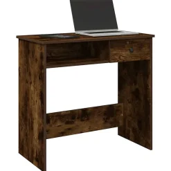 Bureau chêne fumé 80x40x75 cm bois d'ingénierie vidaXL