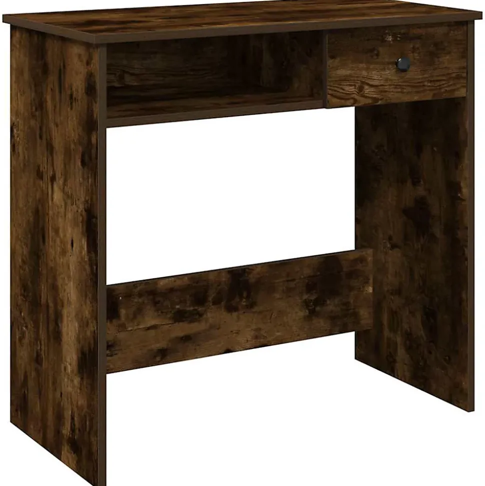 Bureau chêne fumé 80x40x75 cm bois d'ingénierie vidaXL
