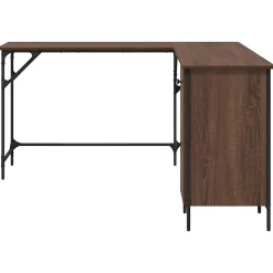 Bureau chêne marron 141x141x75 cm bois d'ingénierie vidaXL