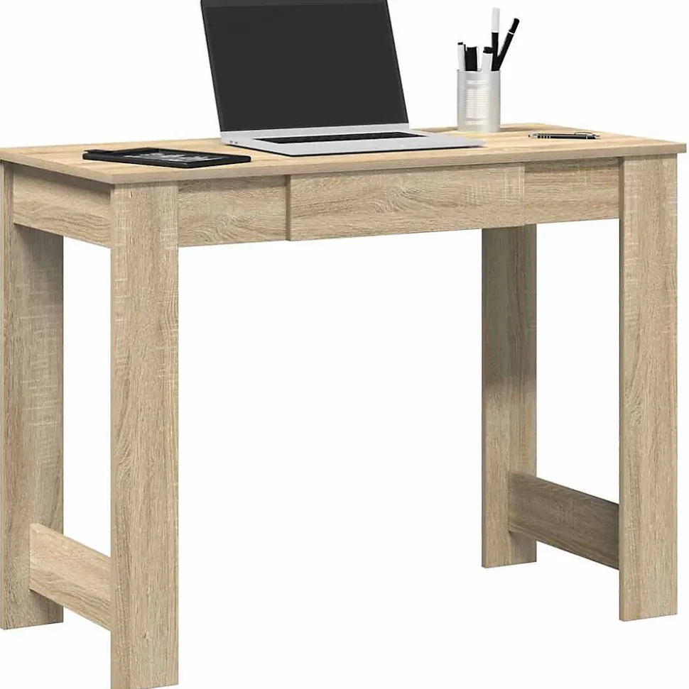 Bureau chêne sonoma 100x45x75 cm bois d'ingénierie vidaXL