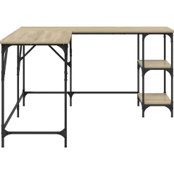 Bureau chêne sonoma 139x139x75 cm bois d'ingénierie vidaXL