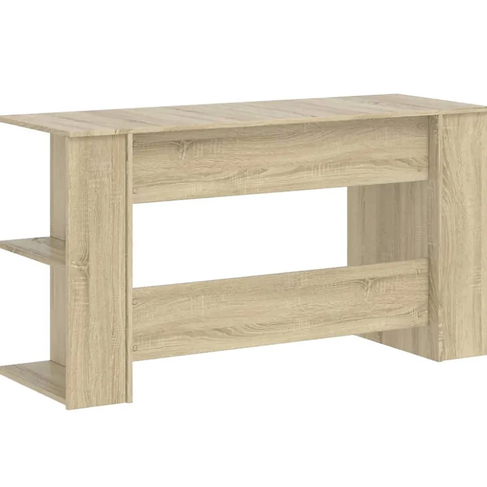 Bureau chêne sonoma 140x50x75 cm bois d'ingénierie vidaXL