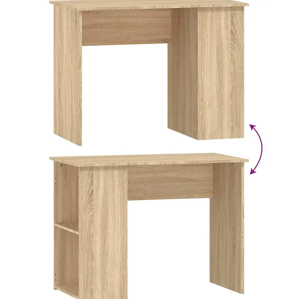 Bureau chêne sonoma 100x55x75 cm bois d'ingénierie vidaXL