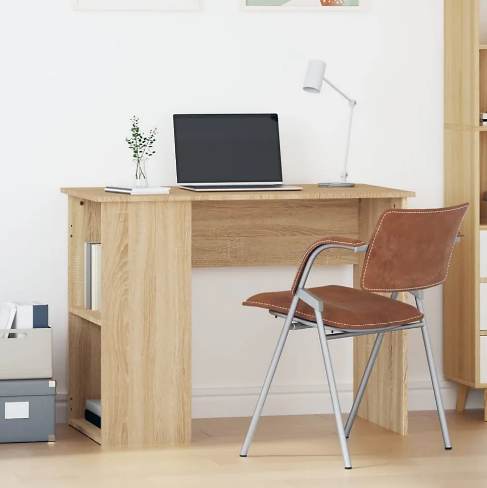 Bureau chêne sonoma 100x55x75 cm bois d'ingénierie vidaXL