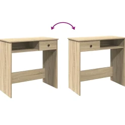 Bureau Chêne Sonoma 80x40x75 cm Aggloméré vidaXL