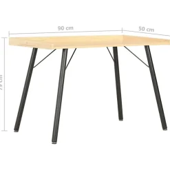 Bureau Chêne 90x50x79 cm vidaXL