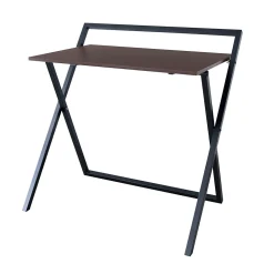 Bureau compact en effet bois noir pliable Teamson Home