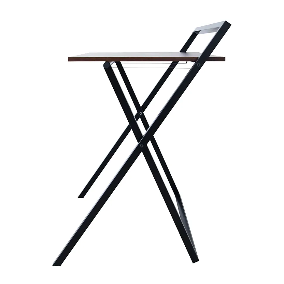 Bureau compact en effet bois noir pliable Teamson Home