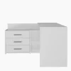 Bureau d'angle : 120 x 76 x 50 cm, Blanc