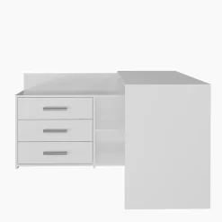 Bureau d'angle : 120 x 76 x 50 cm, Blanc