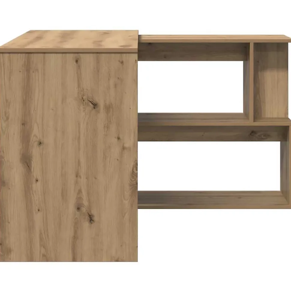 Bureau d'angle chêne artisanal 200,5x50x76 cm bois d'ingénierie vidaXL
