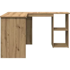 Bureau d'angle chêne artisanal 120x140x75 cm bois d'ingénierie vidaXL
