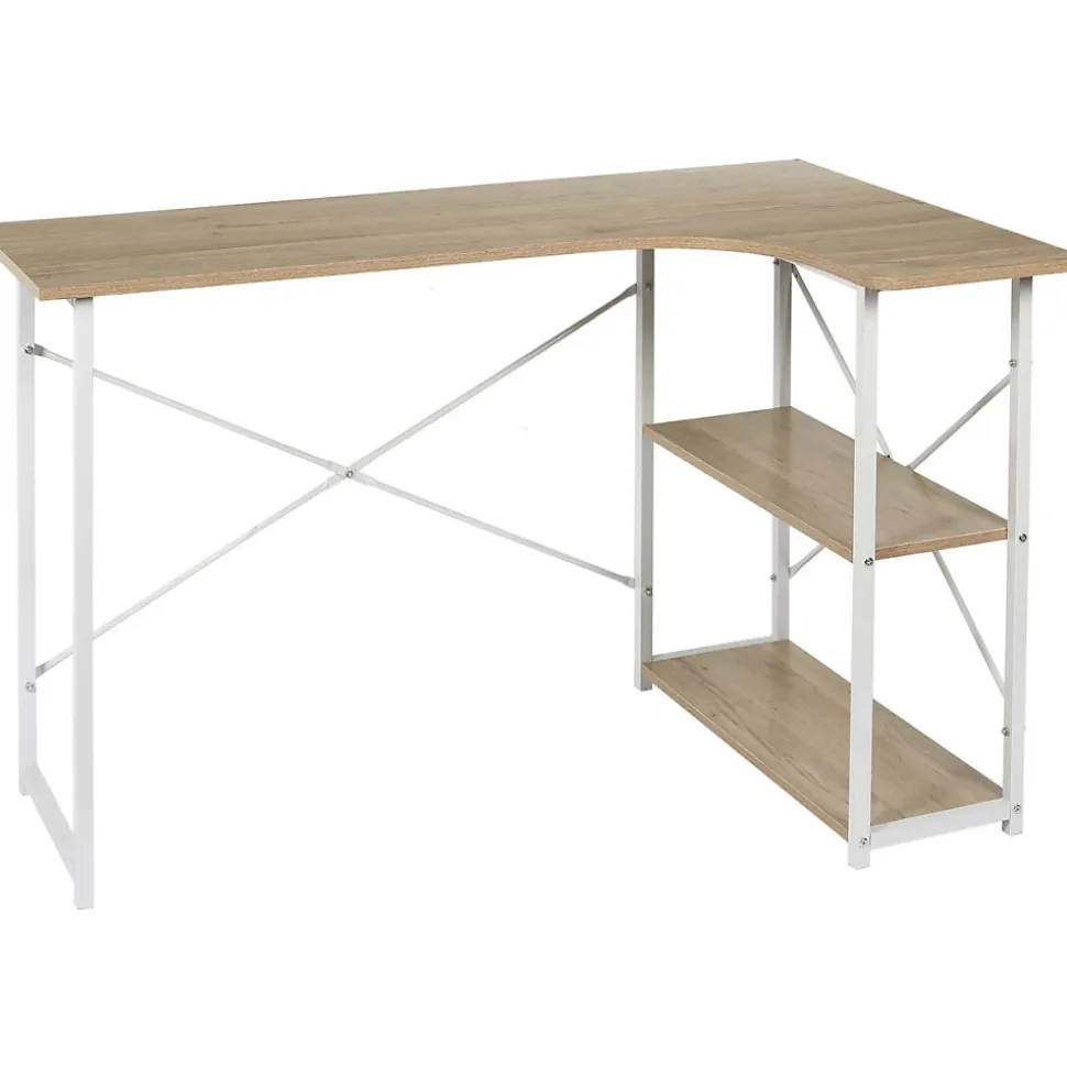 Bureau d'angle en bois et métal Job
