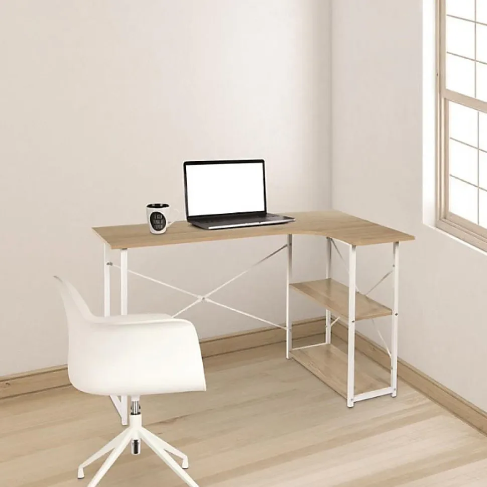 Bureau d'angle en bois et métal Job