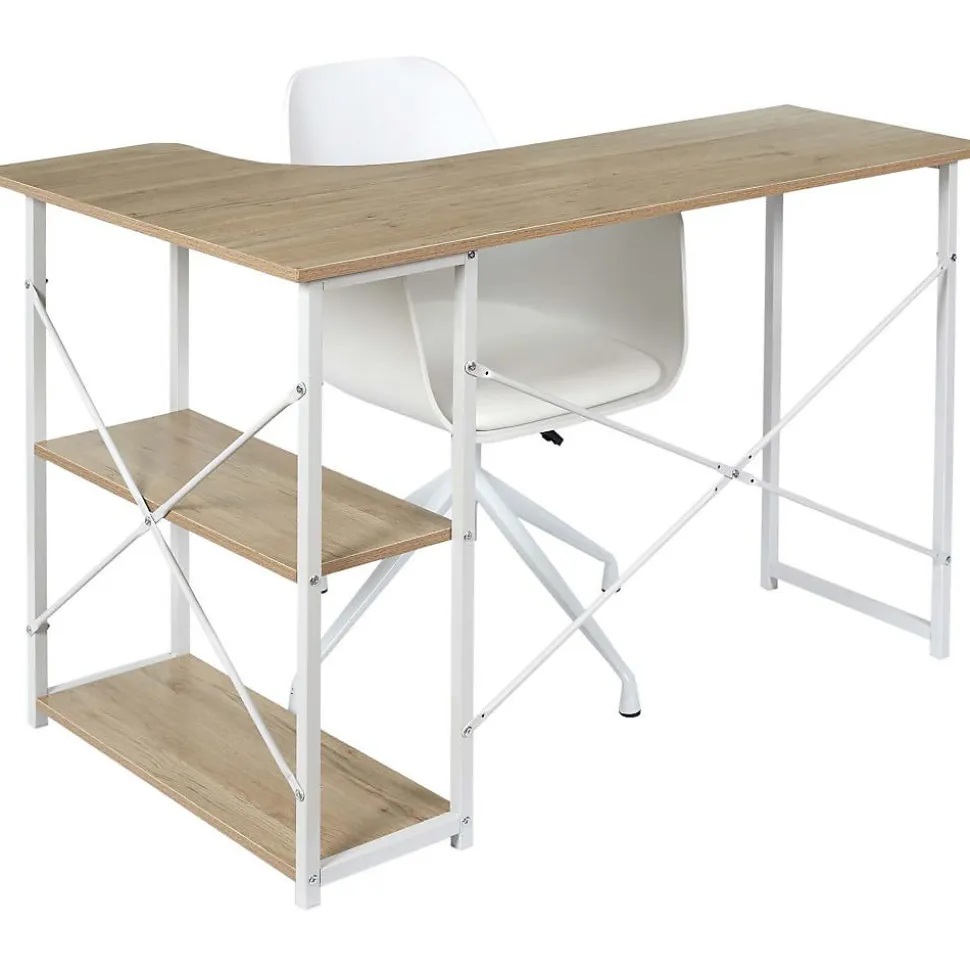 Bureau d'angle en bois et métal Job