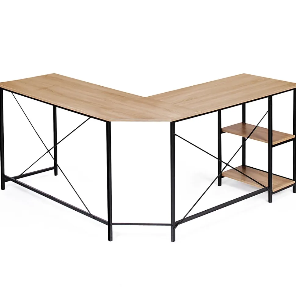 Bureau d'angle en forme de L DETROIT design industriel