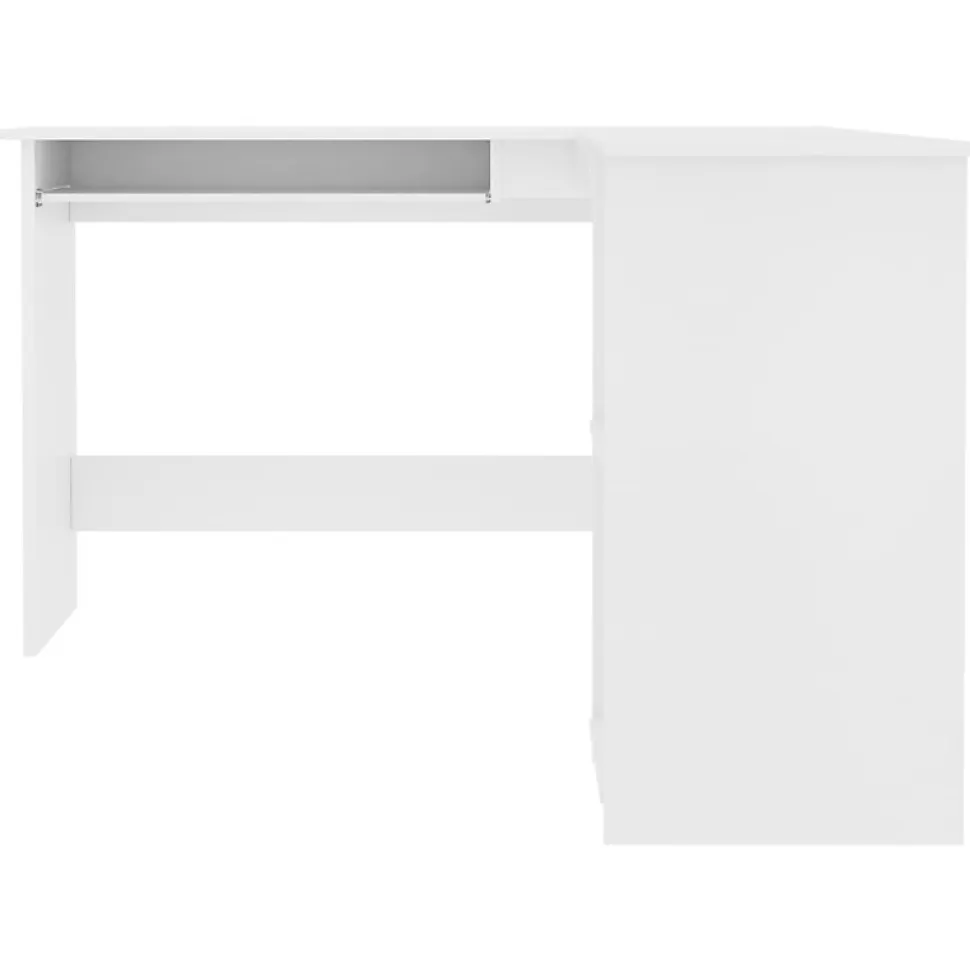 Bureau d'angle en forme de L Blanc 120x140x75 cm vidaXL