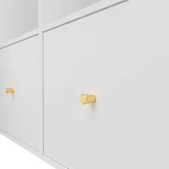 Bureau d'angle pivotant - Plateau pivotant à 360 degrés - 4 compartiments et 4 tiroirs - Plateau et pieds renforcés - MDF - Blanc