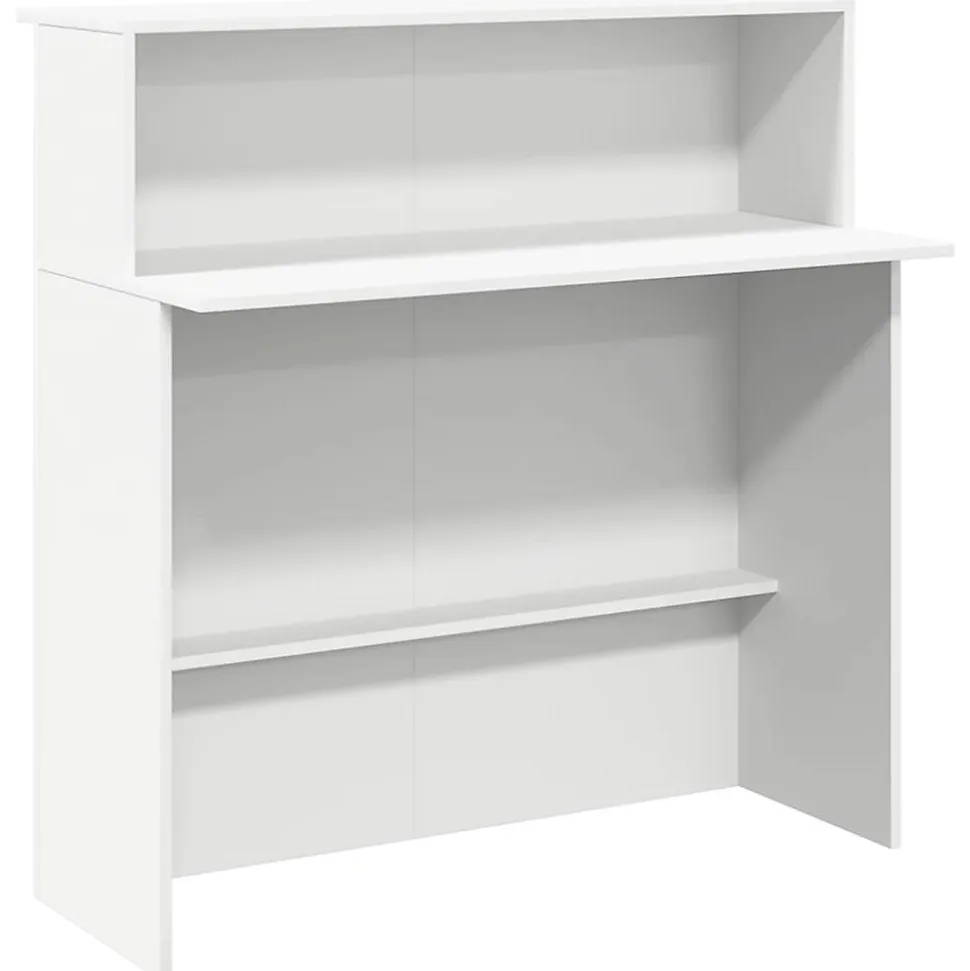 Bureau de réception Blanc 100x50x103,5 cm Bois d'ingénierie vidaXL