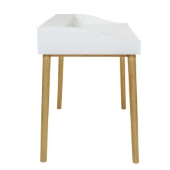 Bureau Design 3 Tiroirs "Lindenhof" 120cm Blanc & Chêne