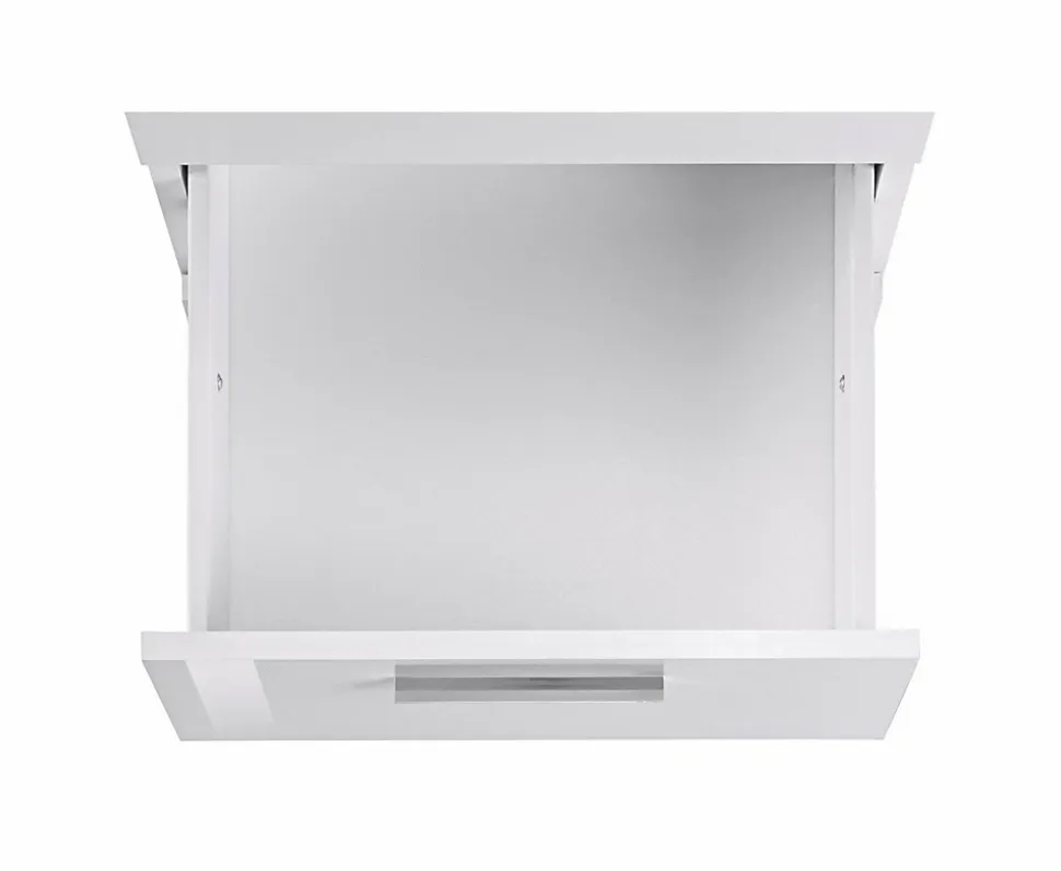 Bureau Dguarin, Bureau d'angle PC, Table de bureau polyvalente, Bureau gain de place multi-positions, 160x60h75 cm, Blanc brillant