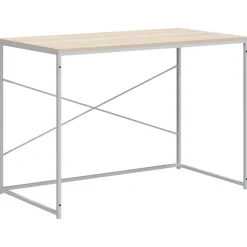 Bureau d'ordinateur Blanc chêne 110x60x70 cm Bois d'ingénierie vidaXL