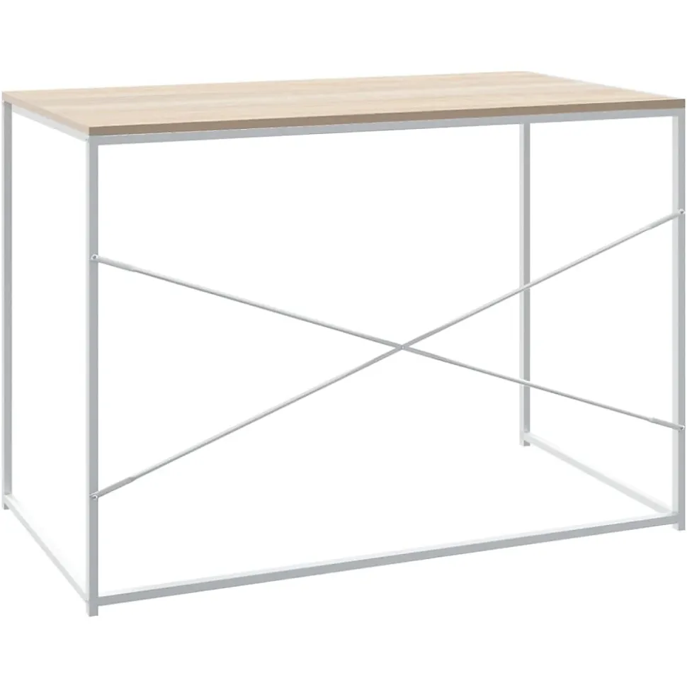 Bureau d'ordinateur Blanc chêne 110x60x70 cm Bois d'ingénierie vidaXL