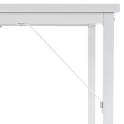 Bureau d'ordinateur moderne, blanc, non pliable
