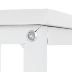 Bureau d'ordinateur moderne, blanc, non pliable