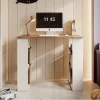 Bureau d'ordinateur scandinave - Mélaminé 18mm - Blanc & pin - 90 x 60 x 74 cm
