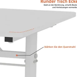 Bureau d'Étude Réglable, Bureau Enfant Adulte Hauteur Ajustable, Métal + Bois, Blanc 100x60x90 cm