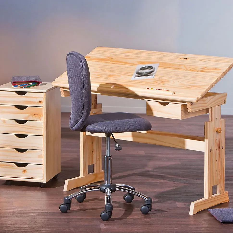 Bureau Enfant Inclinable "School" 109cm Naturel