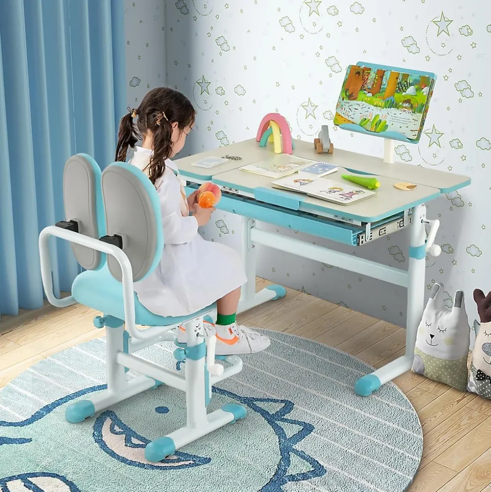 Bureau Enfants Charge 80KG Table Réglable en Hauteur