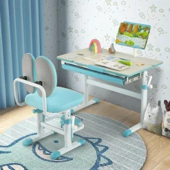Bureau Enfants Charge 80KG Table Réglable en Hauteur