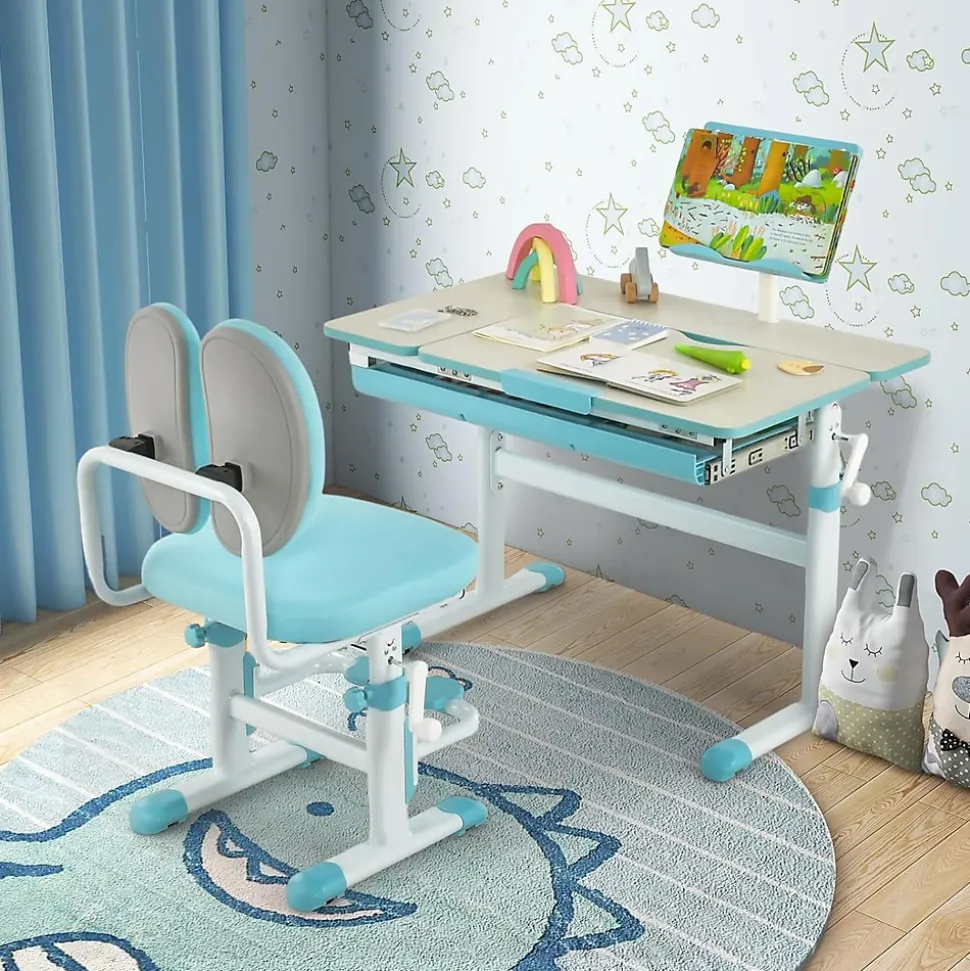 Bureau Enfants Charge 80KG Table Réglable en Hauteur