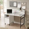 Bureau Fajaarire 120 x 60 x 100 cm blanc noir en.casa