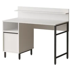 Bureau Fajaarire 120 x 60 x 100 cm blanc noir en.casa