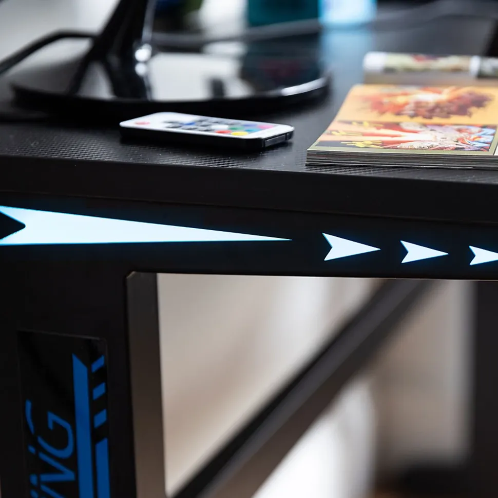 Bureau gamer à LED ALICE - HAPPY GARDEN