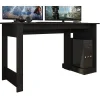 Bureau Gamer Noir Support UC L 136 H 75 P 54 cm - L 136 x l 54 x H 75 cm