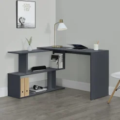 Bureau Gigogne Arendal 77 x 120 x 50 cm Gris Foncé en.casa